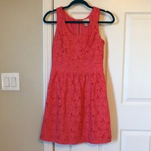 Pink lace dress